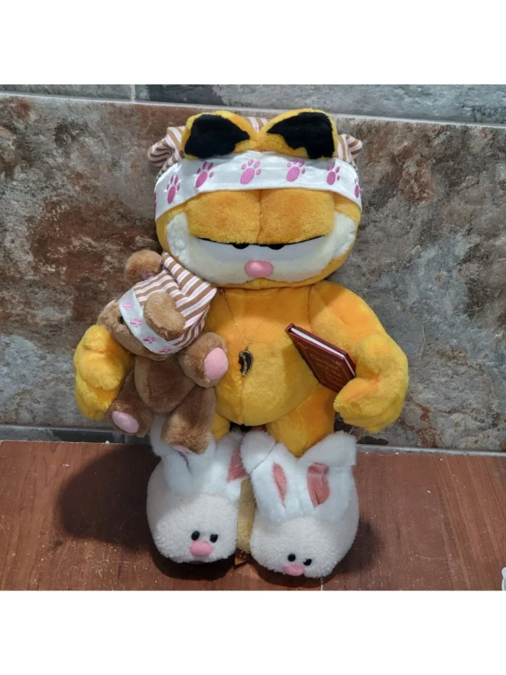 Danbury Mint Bedtime for Garfield Plush Doll 1995 Jim Davis Signed
